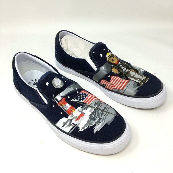 Polo Ralph Lauren Mens Thompson Bear Lights Shoes - Picture 2 of 10